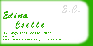edina cselle business card